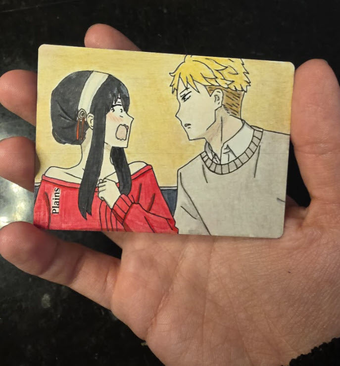 Yor and Loid Forger from Spy Family | MTG Altered Plains Card
